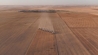 Chickpea Harvest 2017 Monette Farms Saskatchewan Canada [upl. by Arahsit669]