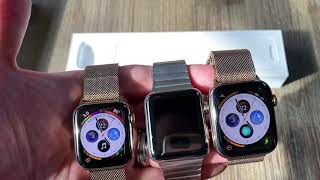 Apple Watch Series 4 Gold 40mm vs 44mm vs 42mm  Unboxing [upl. by Lello]