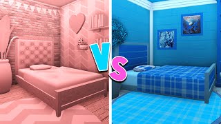 Sister Vs Brother ONE COLOR Build Off Roblox Bloxburg [upl. by Wise]