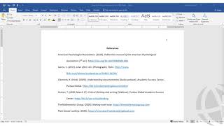 Formatting an APA Style Reference List [upl. by Cecily]