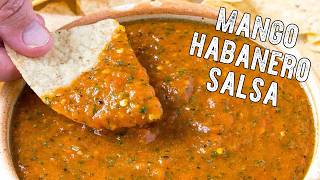 MangoHabanero Salsa Recipe Seriously Awesome Salsa [upl. by Soirtemed886]