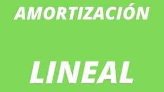 ¿CÓMO CALCULAR LA AMORTIZACIÓN LINEAL [upl. by Kosey]