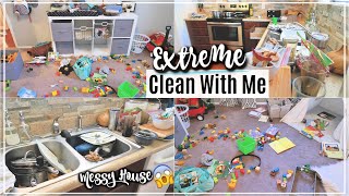 EXTREME CLEAN WITH ME  ACTUAL MESSY HOUSE CLEANING MOTIVATION  SAHM [upl. by Edahs399]