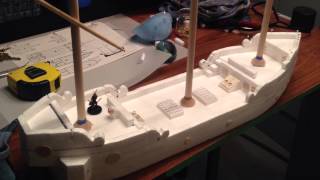 Polystyrene Foam Ship Build [upl. by Ellertal30]