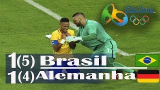 Brasil 1 x 1 Alemanha Penaltis 5 4 Final Olimpica Rio 2016 HD 720p [upl. by Lalla]