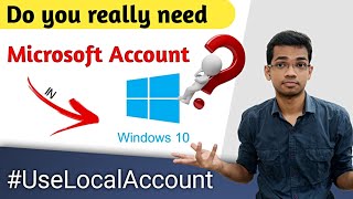 Local Account vs Microsoft Account windows 10 HINDI [upl. by Ladonna]