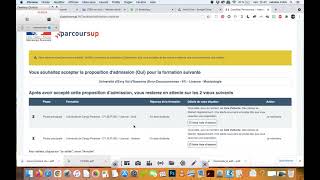 Accepter un voeu Parcoursup sans renoncer aux voeux en attente [upl. by Aiceled700]