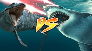 Mosasaurus VS Megalodon Who Would Win [upl. by Maryjane289]