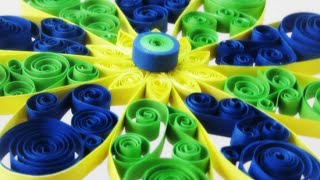 Quilling Tutorial  DIY Quilled beautiful flower for decoration [upl. by Ymorej]