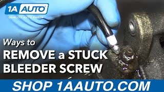 How to Remove a Stuck Brake Bleeder Screw [upl. by Orlanta248]