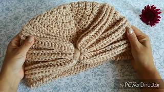 GORRO TIPO TURBANTE Tejido a Crochet [upl. by Itsym]