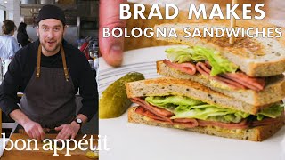 Brad Makes Fried Bologna Sandwiches  From the Test Kitchen  Bon Appétit [upl. by Eneleoj831]