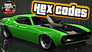 16 Shades of Green  GTA 5 Modded Crew Colours WITH HEX CODES [upl. by Decima439]