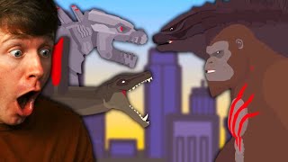 GODZILLA and KONG vs MECHAGODZILLA the FULL FIGHT Reaction [upl. by Beora]