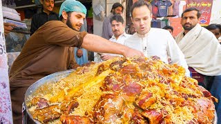 Street Food in Peshawar  GOLDEN PULAO Mountain  Charsi Tikka Kabab  Pakistani Street Food Tour [upl. by Atul911]