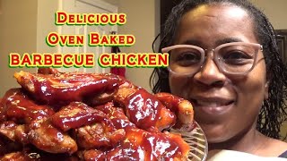 Barbecue Chicken  Oven Baked  Easy Recipe [upl. by Eneladgam]