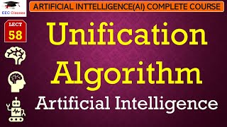 L58 Unification Algorithm in Artificial Intelligence with example  AI Lectures in Hindi [upl. by Wunder]