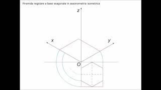 Assonometria isometrica di una piramide a base esagonale [upl. by Novyat147]