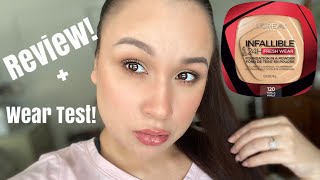 L’Oréal Infallible Fresh wear POWDER foundation Review  wear test [upl. by Doner304]