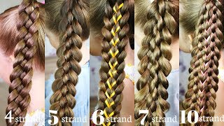 6 Вasic braids HOW TO braid for beginners [upl. by Attenod211]