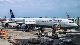 TRIP REPORT  Lufthansa  Airbus A340600  Los Angeles  Munich LAXMUC  Economy Class [upl. by Drawets]