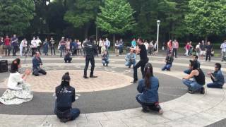 Tokyo Rockabilly Greasers dancers in Yoyogi Park  Japanese Rockers [upl. by Carlina201]