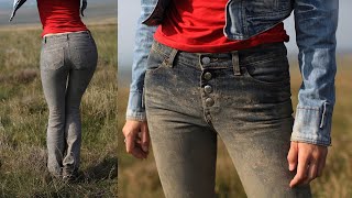 Messy and worndown Miss Sixty Nicola jeans walk at sunset [upl. by Sikram]