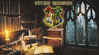 Hogwarts 📚 Study Session ASMR Rainy Window ⚡ Harry Potter Inspired Ambience [upl. by Bradstreet]