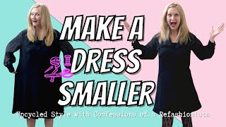 ♻️Thrift Flip Shrink That Dress a DIY Tailoring Tutorial to Make a Dress Smaller ♻️ [upl. by Myrvyn]