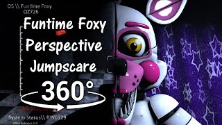 360° Funtime Foxy Perspective Jumpscare  FNAF Sister Location Custom Night SFM VR Compatible [upl. by Aikenat330]