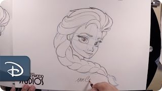 How to Draw Elsa  Disney Frozen 2 [upl. by Ybok617]