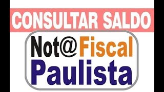 Como Consultar Saldo Nota Fiscal Paulista PASSO A PASSO [upl. by Odelia]