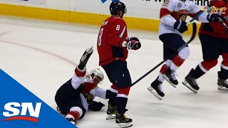 Alex Ovechkin Delivers Solid OpenIce Hit On Aleksander Barkov [upl. by Barnett]