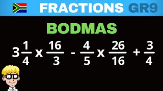 Common Fractions Grade 9 BODMAS [upl. by Annazus]