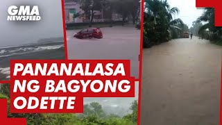 Pananalasa ng Bagyong Odette  GMA News Feed [upl. by Aicilf]