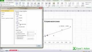 Excel  Krzywa wzorcowa  obliczanie punktu na osi trendu  widzowie 64 [upl. by Blight]