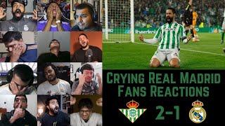 Crying REAL MADRID Fans Reactions to REAL BETIS 21 REAL MADRID  La Liga GW 26  01032025 [upl. by Llerrac]