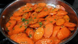 Easy Glazed Carrots Recipe  Stovetop Glazed Carrots  Episode 118 [upl. by Meerek]