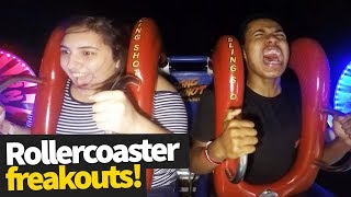 Hilarious Rollercoaster Moments  Funny Reactions and Fails [upl. by Arenahs]