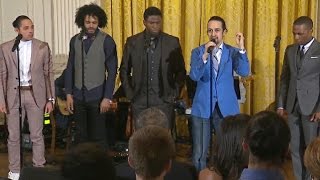 Hamilton cast performs quotMy Shotquot at White House [upl. by Hsirk]