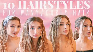 cute amp easy hairstyles for wavycurly hair [upl. by Marou31]