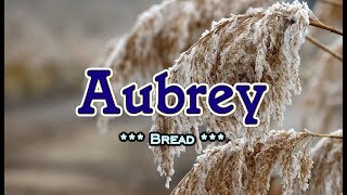 Aubrey  Bread KARAOKE VERSION [upl. by Ariayek]