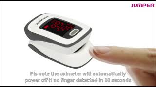 How To Use the Jumper Pulse Oximeter [upl. by Alekehs134]