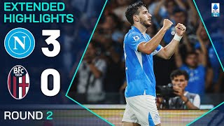 NAPOLIBOLOGNA 30  EXTENDED HIGHLIGHTS  SERIE A 202425 [upl. by Hutchings282]