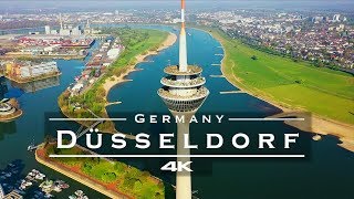 Düsseldorf Germany 🇩🇪  by drone 4K [upl. by Bunny]