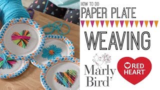 DIY Kids Craft Paper Plate Weaving and String Art [upl. by Narcho]