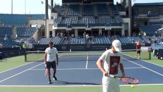 Roger Federer Serve Practice at Cincinnati 2015 2 [upl. by Gabler490]