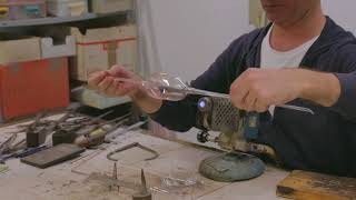 Making Murano Glass Wine Glass In Lampworking Technique In Venice Italy [upl. by Laws]