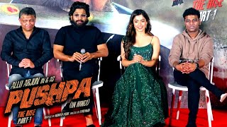 Pushpa  The Rise Hindi Press Meet At Mumbai  Allu Arjun Rashmika Mandanna DSP Manish Shah [upl. by Yaral929]