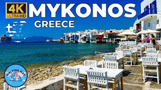 Mykonos Greece Walking Tour  4K 60fps with Captions [upl. by Casandra806]